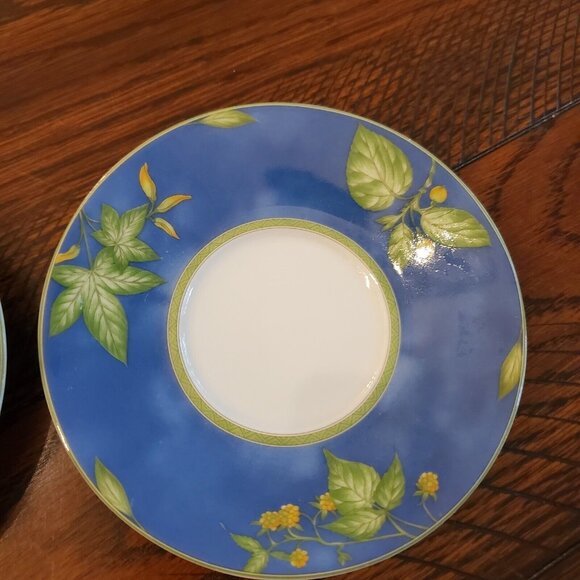 Medard de Noblat Esterel Blue Demitasse‎ Coffee Cup & 2 Saucers Replacement - Picture 2 of 8